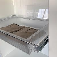 Roomy drawer box - transparent - bright aluminium - transparent polycarbonate 3